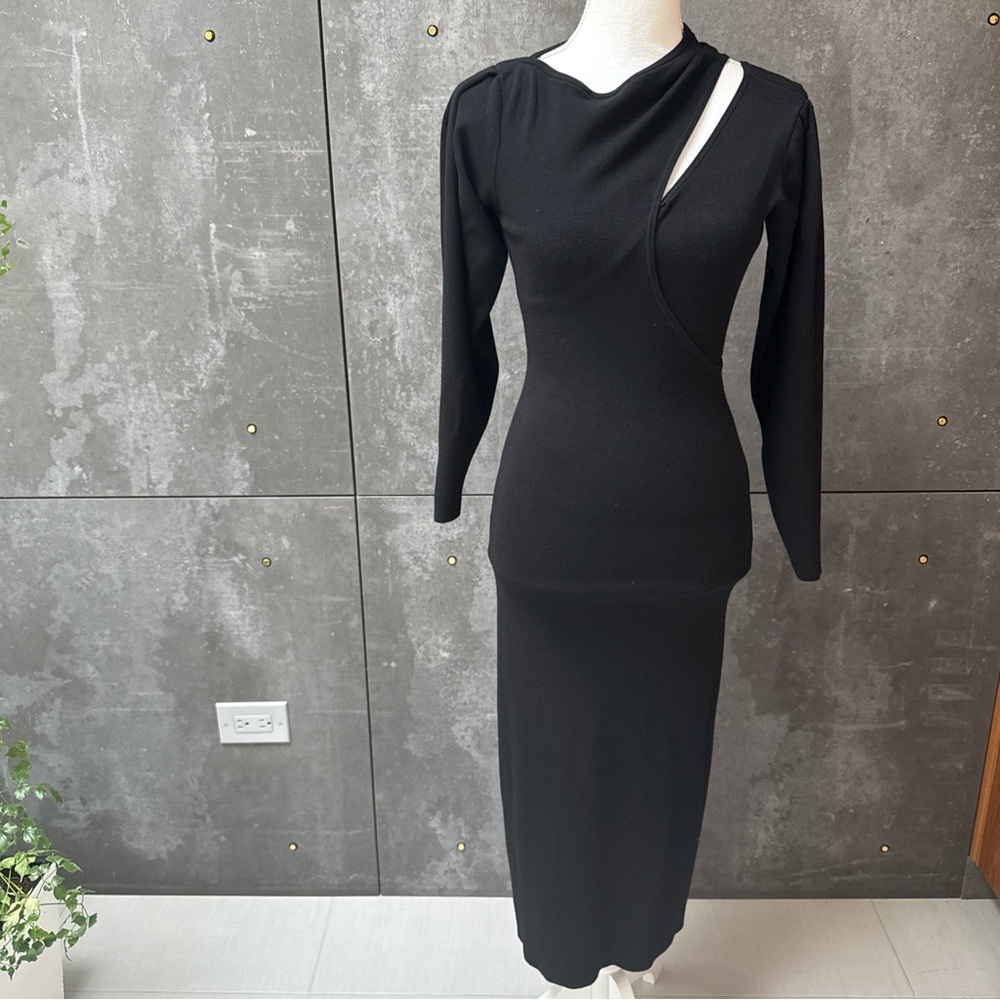 A.L.C. Black Long Sleeve Dress with Unique Cutout